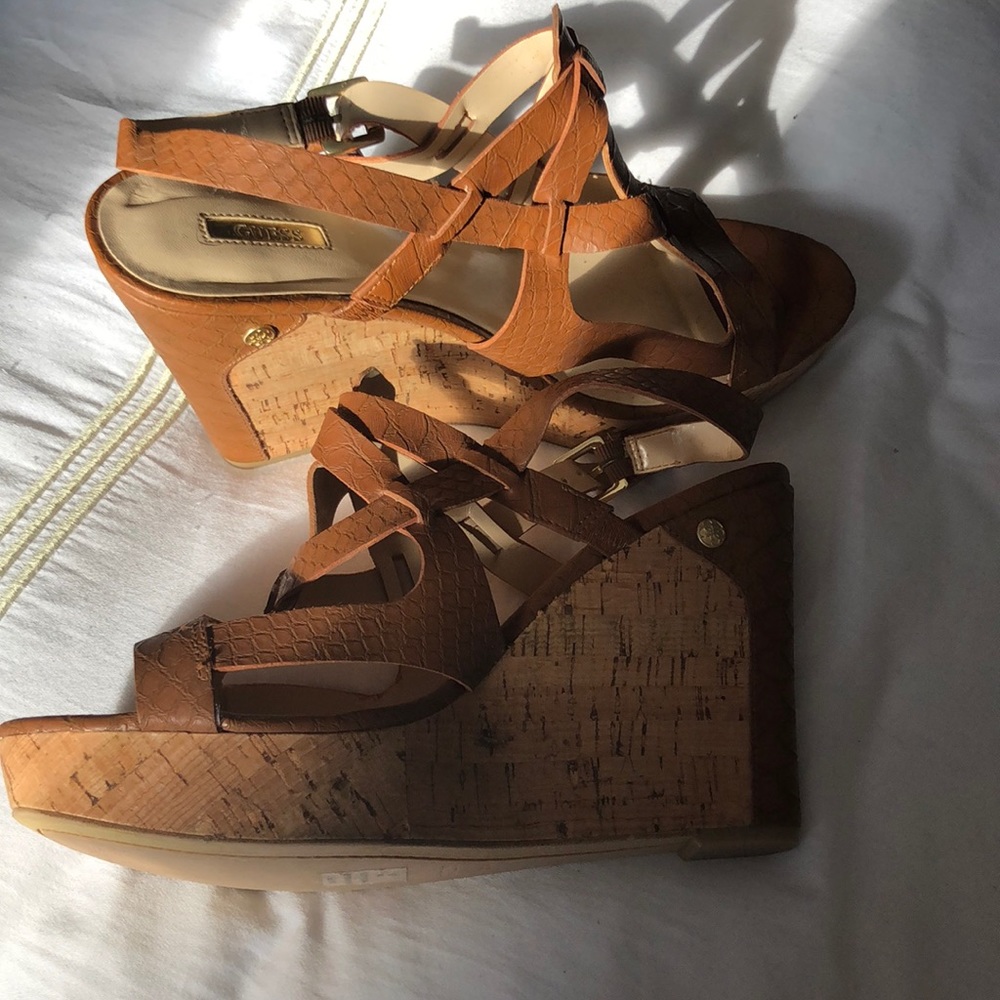 Size 11 Guess Wedge Sandals - Picture 2 of 5